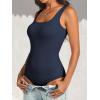 imageANRABESS Bodysuits for Women Soft Cozy Ribbed Knit Scoop Neck Sleeveless Tank Top Versatile for Daily Work TravelNavy Blue