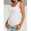 imageANRABESS Bodysuits for Women Soft Cozy Ribbed Knit Scoop Neck Sleeveless Tank Top Versatile for Daily Work TravelWhite