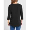 imageANRABESS Women 34 Length Sleeve Henley Tops V Neck Business Casual Work T Shirts Cute Travel Shirt 2026 Spring Trendy OutfitBlack