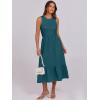 imageANRABESS Women Midi Dresses 2026 Summer Casual Sleeveless Sundress High Neck Tank Top Racerback Flowy Beach Dress  PocketsLake Blue