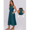 imageANRABESS Women Midi Dresses 2026 Summer Casual Sleeveless Sundress High Neck Tank Top Racerback Flowy Beach Dress  PocketsLake Blue