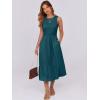 imageANRABESS Women Midi Dresses 2026 Summer Casual Sleeveless Sundress High Neck Tank Top Racerback Flowy Beach Dress  PocketsLake Blue
