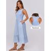 imageANRABESS Women Midi Dresses 2026 Summer Casual Sleeveless Sundress High Neck Tank Top Racerback Flowy Beach Dress  PocketsSky Blue