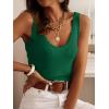 imageANRABESS Women Tank Tops Scoop Neck Ribbed Knit Summer Sweater 2026 Sleeveless Casual Shirts Cute Beach Vacation ClothesForest Green