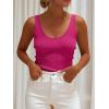 imageANRABESS Women Tank Tops Scoop Neck Ribbed Knit Summer Sweater 2026 Sleeveless Casual Shirts Cute Beach Vacation ClothesHot Pink