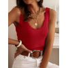 imageANRABESS Women Tank Tops Scoop Neck Ribbed Knit Summer Sweater 2026 Sleeveless Casual Shirts Cute Beach Vacation ClothesRed