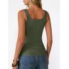 imageANRABESS Women Tank Tops Square Neck Fitted Tops 2026 Summer Basic Slim Sleeveless Shirts Casual Cute Travel Vacation ClothesArmy Green