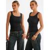imageANRABESS Women Tank Tops Square Neck Fitted Tops 2026 Summer Basic Slim Sleeveless Shirts Casual Cute Travel Vacation ClothesBlack