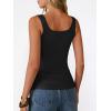 imageANRABESS Women Tank Tops Square Neck Fitted Tops 2026 Summer Basic Slim Sleeveless Shirts Casual Cute Travel Vacation ClothesBlack