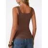 imageANRABESS Women Tank Tops Square Neck Fitted Tops 2026 Summer Basic Slim Sleeveless Shirts Casual Cute Travel Vacation ClothesBrown