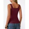 imageANRABESS Women Tank Tops Square Neck Fitted Tops 2026 Summer Basic Slim Sleeveless Shirts Casual Cute Travel Vacation ClothesBurgundy
