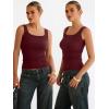 imageANRABESS Women Tank Tops Square Neck Fitted Tops 2026 Summer Basic Slim Sleeveless Shirts Casual Cute Travel Vacation ClothesBurgundy