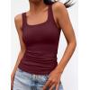 imageANRABESS Women Tank Tops Square Neck Fitted Tops 2026 Summer Basic Slim Sleeveless Shirts Casual Cute Travel Vacation ClothesBurgundy