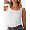 imageANRABESS Women Tank Tops Square Neck Fitted Tops 2026 Summer Basic Slim Sleeveless Shirts Casual Cute Travel Vacation ClothesWhite