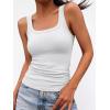 imageANRABESS Women Tank Tops Square Neck Fitted Tops 2026 Summer Basic Slim Sleeveless Shirts Casual Cute Travel Vacation ClothesWhite