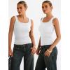imageANRABESS Women Tank Tops Square Neck Fitted Tops 2026 Summer Basic Slim Sleeveless Shirts Casual Cute Travel Vacation ClothesWhite