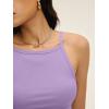 imageANRABESS Womens Camis Spaghetti Straps Tank Tops High Square Neck Sleeveless Racerback Camisole Shirts Summer Basic TeeLight Purple