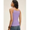 imageANRABESS Womens Camis Spaghetti Straps Tank Tops High Square Neck Sleeveless Racerback Camisole Shirts Summer Basic TeeLight Purple