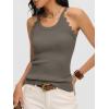 imageANRABESS Womens Camisole Tank Tops Sleeveless Cami Sweater Spaghetti Strap Ribbed Shirts 2026 Summer Beach Vacation ClothesCamel