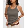 imageANRABESS Womens Camisole Tank Tops Sleeveless Cami Sweater Spaghetti Strap Ribbed Shirts 2026 Summer Beach Vacation ClothesCamel