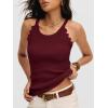 imageANRABESS Womens Camisole Tank Tops Sleeveless Cami Sweater Spaghetti Strap Ribbed Shirts 2026 Summer Beach Vacation ClothesDeep Red