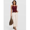 imageANRABESS Womens Camisole Tank Tops Sleeveless Cami Sweater Spaghetti Strap Ribbed Shirts 2026 Summer Beach Vacation ClothesDeep Red