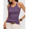 imageANRABESS Womens Camisole Tank Tops Sleeveless Cami Sweater Spaghetti Strap Ribbed Shirts 2026 Summer Beach Vacation ClothesPurple