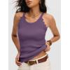 imageANRABESS Womens Camisole Tank Tops Sleeveless Cami Sweater Spaghetti Strap Ribbed Shirts 2026 Summer Beach Vacation ClothesPurple