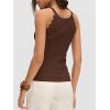 imageANRABESS Womens Camisole Tank Tops Sleeveless Cami Sweater Spaghetti Strap Ribbed Shirts 2026 Summer Beach Vacation ClothesRed Brown