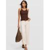 imageANRABESS Womens Camisole Tank Tops Sleeveless Cami Sweater Spaghetti Strap Ribbed Shirts 2026 Summer Beach Vacation ClothesRed Brown