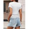 imageANRABESS Womens Cap Sleeve Boat Neck Ruched Crop Top Soft Ribbed Slim Fitted Tee Going Out Casual Shirt for SummerWhite