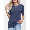 imageANRABESS Womens Half Sleeve Tops Crewneck Shirts Basic Fit Tee Trendy 2026 Spring Summer Business Casual TShirtsBlue Gray