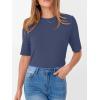 imageANRABESS Womens Half Sleeve Tops Crewneck Shirts Basic Fit Tee Trendy 2026 Spring Summer Business Casual TShirtsBlue Gray