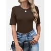 imageANRABESS Womens Half Sleeve Tops Crewneck Shirts Basic Fit Tee Trendy 2026 Spring Summer Business Casual TShirtsBrown