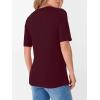 imageANRABESS Womens Half Sleeve Tops Crewneck Shirts Basic Fit Tee Trendy 2026 Spring Summer Business Casual TShirtsBurgundy