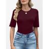 imageANRABESS Womens Half Sleeve Tops Crewneck Shirts Basic Fit Tee Trendy 2026 Spring Summer Business Casual TShirtsBurgundy