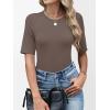 imageANRABESS Womens Half Sleeve Tops Crewneck Shirts Basic Fit Tee Trendy 2026 Spring Summer Business Casual TShirtsCoffee