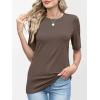 imageANRABESS Womens Half Sleeve Tops Crewneck Shirts Basic Fit Tee Trendy 2026 Spring Summer Business Casual TShirtsCoffee