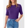 imageANRABESS Womens Half Sleeve Tops Crewneck Shirts Basic Fit Tee Trendy 2026 Spring Summer Business Casual TShirtsDark Purple