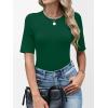 imageANRABESS Womens Half Sleeve Tops Crewneck Shirts Basic Fit Tee Trendy 2026 Spring Summer Business Casual TShirtsGreen