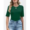 imageANRABESS Womens Half Sleeve Tops Crewneck Shirts Basic Fit Tee Trendy 2026 Spring Summer Business Casual TShirtsGreen