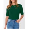 imageANRABESS Womens Half Sleeve Tops Crewneck Shirts Basic Fit Tee Trendy 2026 Spring Summer Business Casual TShirtsGreen