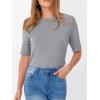 imageANRABESS Womens Half Sleeve Tops Crewneck Shirts Basic Fit Tee Trendy 2026 Spring Summer Business Casual TShirtsGrey