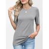 imageANRABESS Womens Half Sleeve Tops Crewneck Shirts Basic Fit Tee Trendy 2026 Spring Summer Business Casual TShirtsGrey