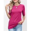 imageANRABESS Womens Half Sleeve Tops Crewneck Shirts Basic Fit Tee Trendy 2026 Spring Summer Business Casual TShirtsHot Pink