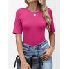 imageANRABESS Womens Half Sleeve Tops Crewneck Shirts Basic Fit Tee Trendy 2026 Spring Summer Business Casual TShirtsHot Pink