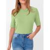 imageANRABESS Womens Half Sleeve Tops Crewneck Shirts Basic Fit Tee Trendy 2026 Spring Summer Business Casual TShirtsLight Green
