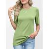 imageANRABESS Womens Half Sleeve Tops Crewneck Shirts Basic Fit Tee Trendy 2026 Spring Summer Business Casual TShirtsLight Green