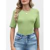 imageANRABESS Womens Half Sleeve Tops Crewneck Shirts Basic Fit Tee Trendy 2026 Spring Summer Business Casual TShirtsLight Green