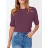 imageANRABESS Womens Half Sleeve Tops Crewneck Shirts Basic Fit Tee Trendy 2026 Spring Summer Business Casual TShirtsPurplish Red